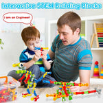 125-Piece STEM Building Toy Kit for Kids Ages 3+ with Model Designs