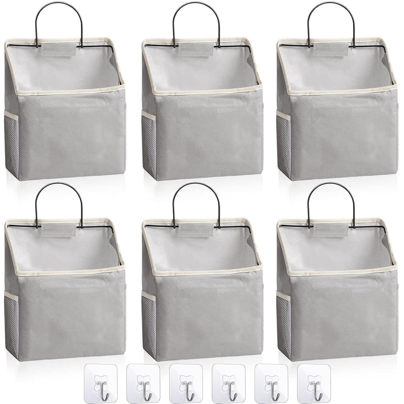 6 Pack Wall Hanging Storage Bag Bathroom Closet Hanging Storage Over The Door Ha