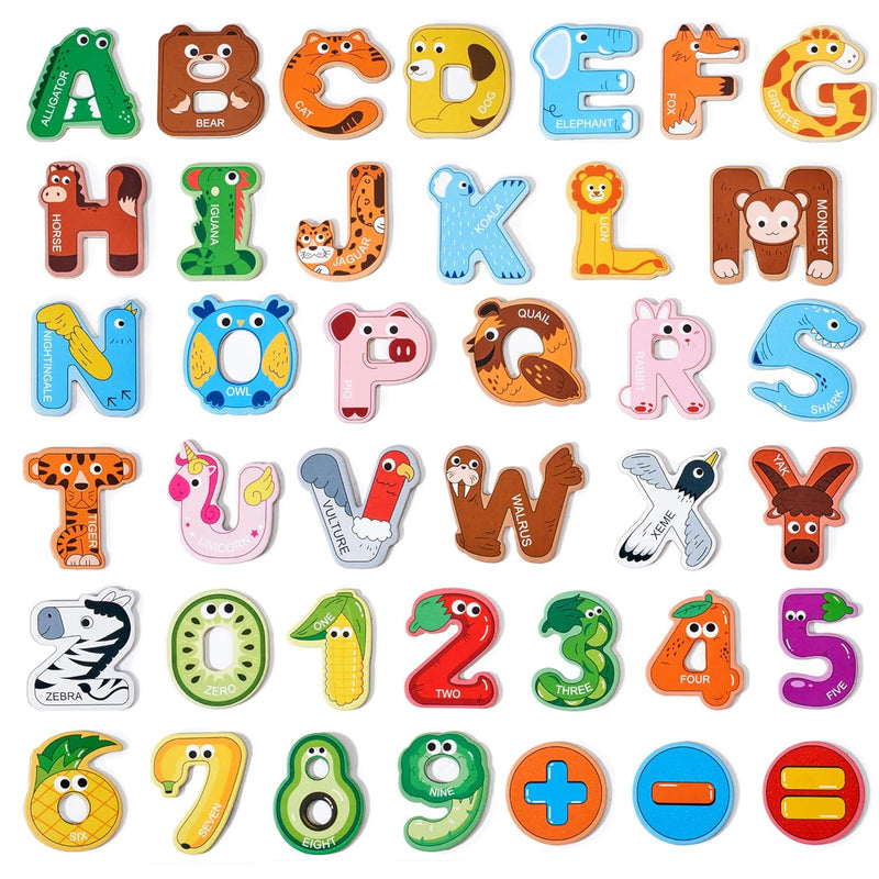 Magnetic Letters and Numbers Fridge Magnets, 26 Uppercase Letters 0-9 Numbe
