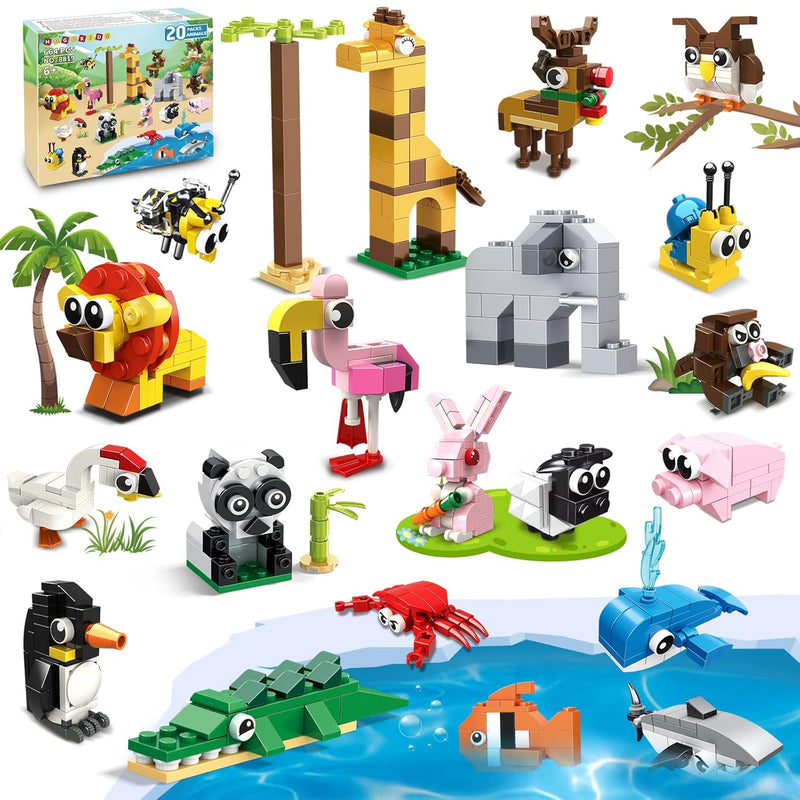 Party Favors For Kids 20 Pack Animals Building Blocks Toy For Easter Gifts