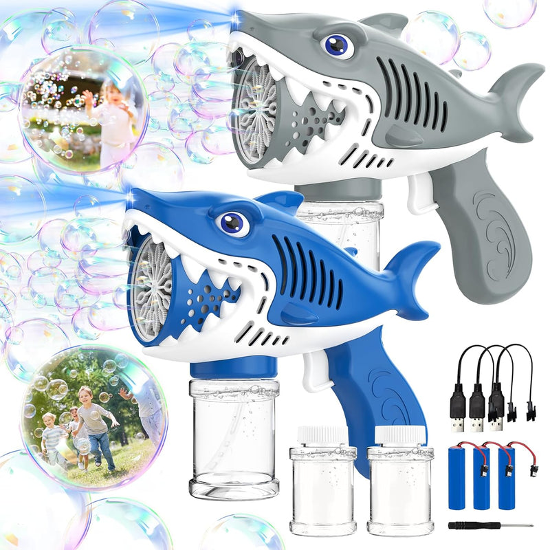 Bubble Gun Machine For Kids, 2 Pack Bubble Blasters With 13 Hole Wands And