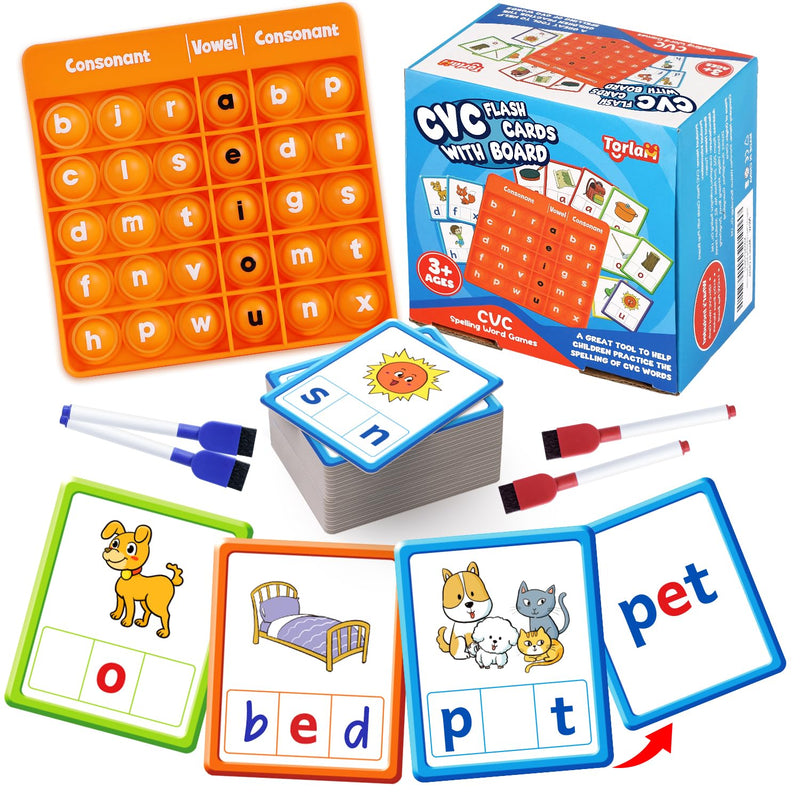 CVC Word games Phonics Games Sight Words Flash Cards, Spelling Reading Lear