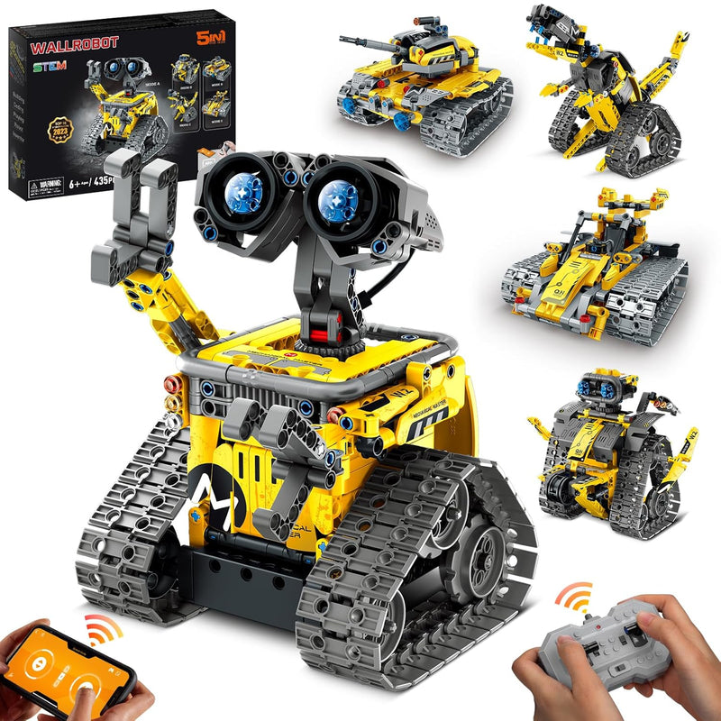 5In1 Remote & App Controlled Robot Dinosaur Building Kit, Educational Stem
