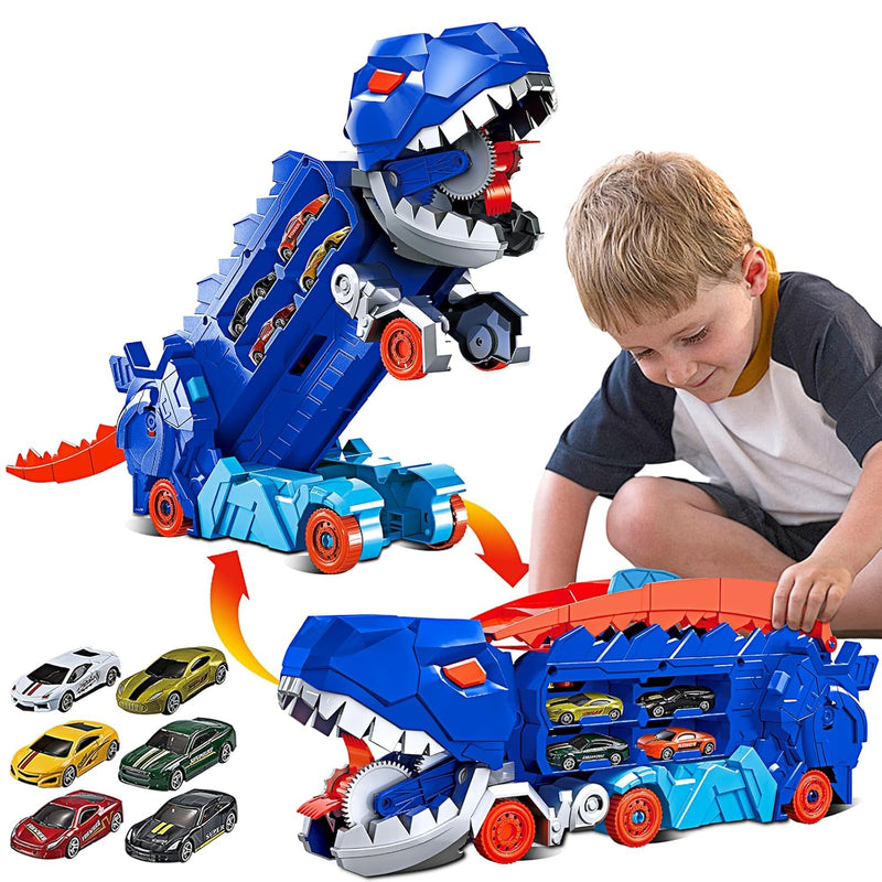 Toddler Truck Toys For 3 8 Years Old Boys?Dinosaur Cars Transport Truck Car
