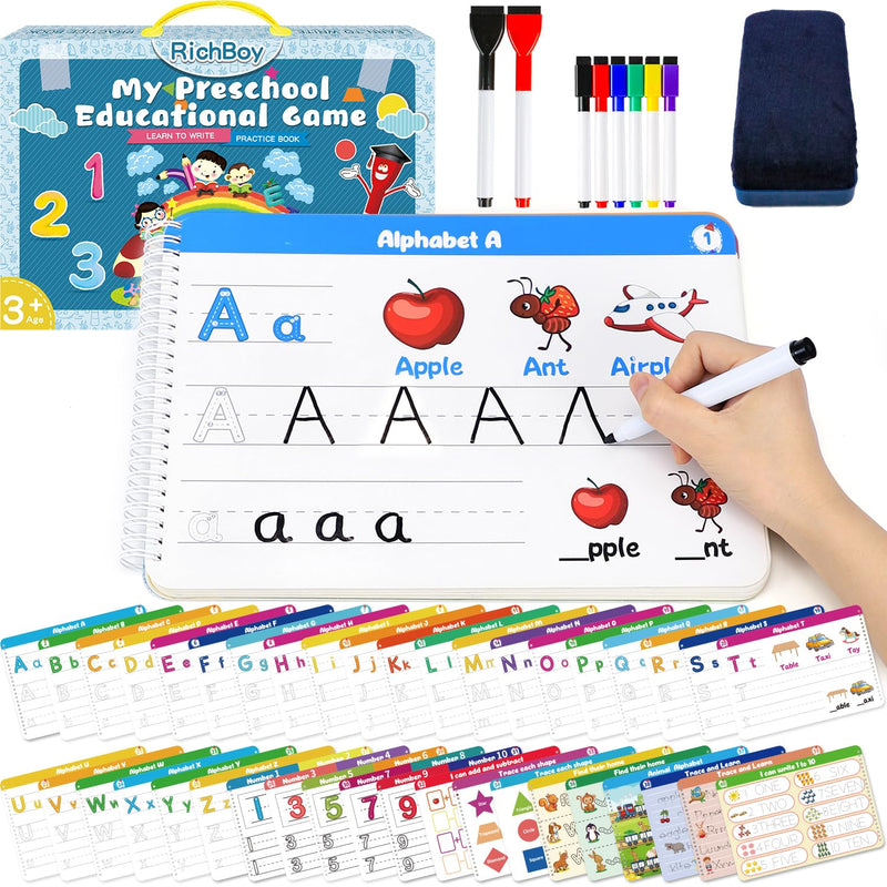 Kindergarten Workbooks Preschool Learning Activities, Montessori Handwritin