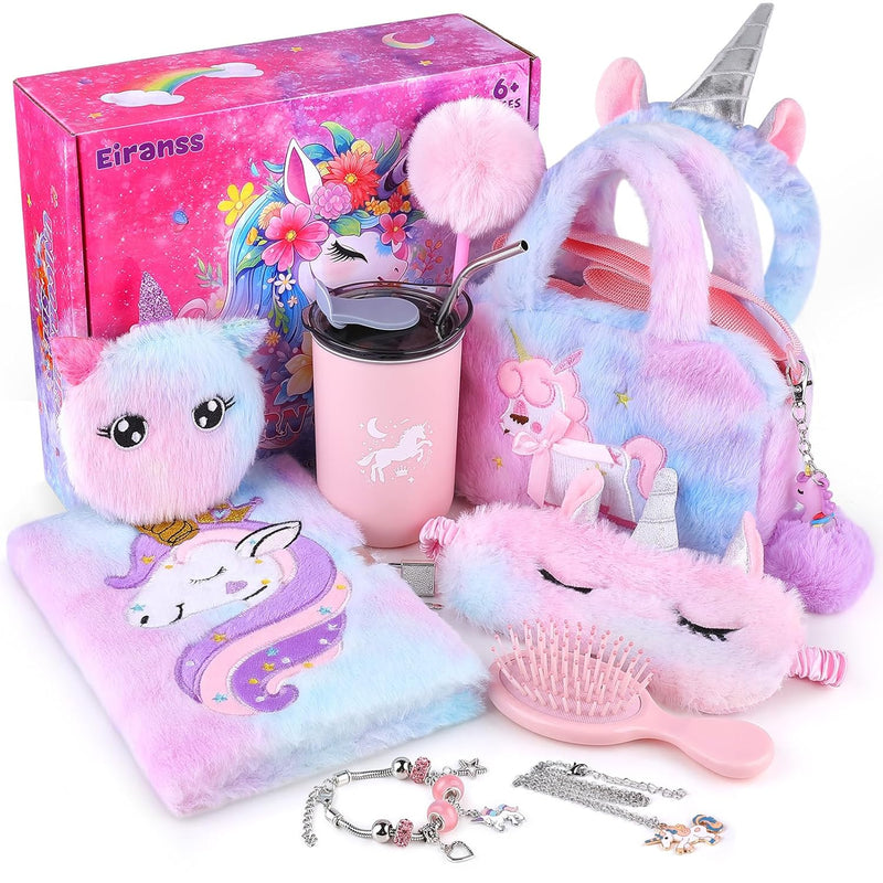 Unicorns Gifts For Girls 4 5 6 7 8 9 10+ Years Old With Unicorns Handbag Pu