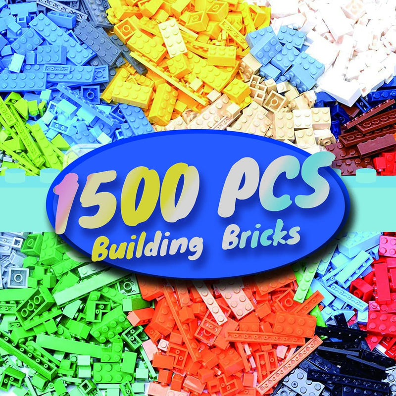 1500 Pieces Building Bricks, Classic Bulk Small Blocks, Classic Building Br