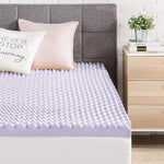 3 Inch Egg Crate Memory Foam Mattress Topper with Soothing Lavender Infusion, CertiPUR-US Certified, Twin