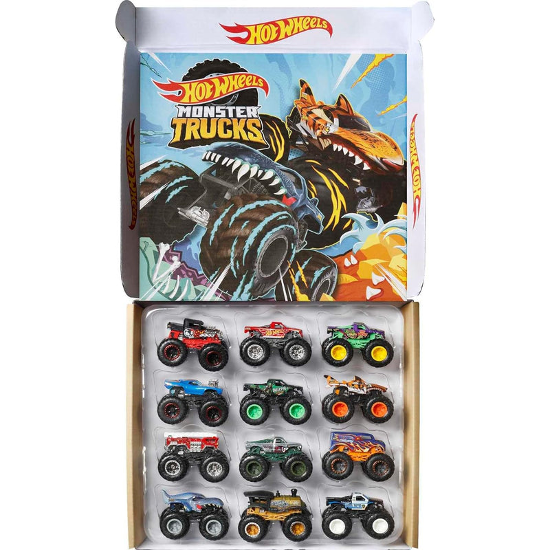 Hot Wheels Monster Trucks Toy Truck 12-Pack, Set of 12 Die-Cast 1:64 Scale
