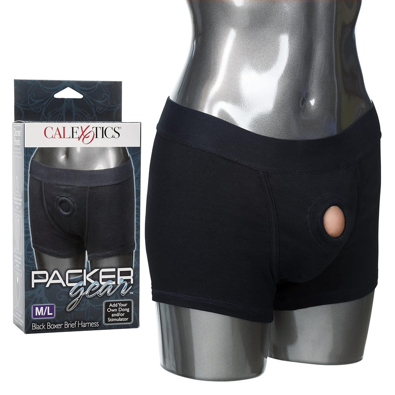 Packer Gear Black Boxer Brief Harness – Adult Strap On Sex Toys For Couples