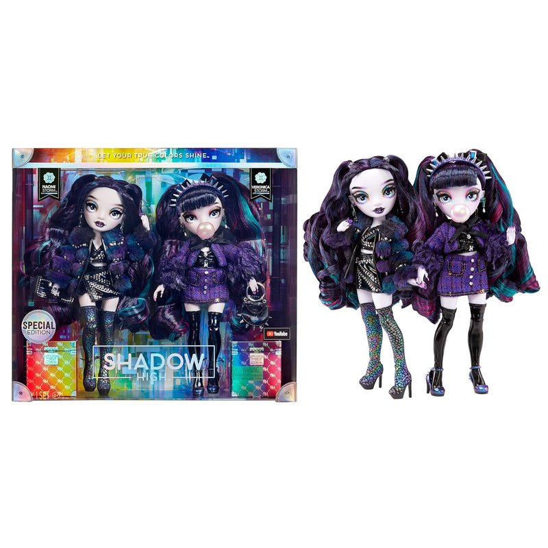 Shadow High Special Edition Twins 2 Pack Fashion Doll. Purple & Black Desig