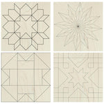 6" Barn Quilt Kit Set of 4 | Starburst, Aesthetic Tri, Cottage Star, Swoon