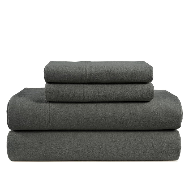 100% Cotton Flannel Sheets Set - Flannel Sheets Queen, 4-Piece Bed Sheets - Li