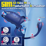 Male Masturbator with Detachable Butt Plug, Vibrating Adult Sex Toy