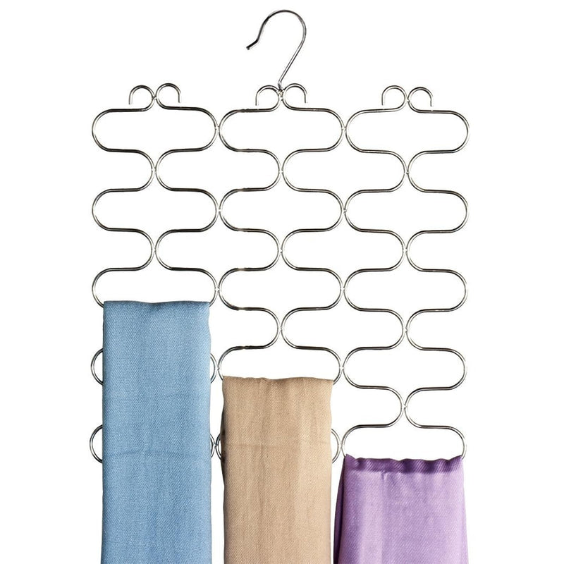 Decobrothers Scarf Hanger For Closet, 23 Loop, Chrome