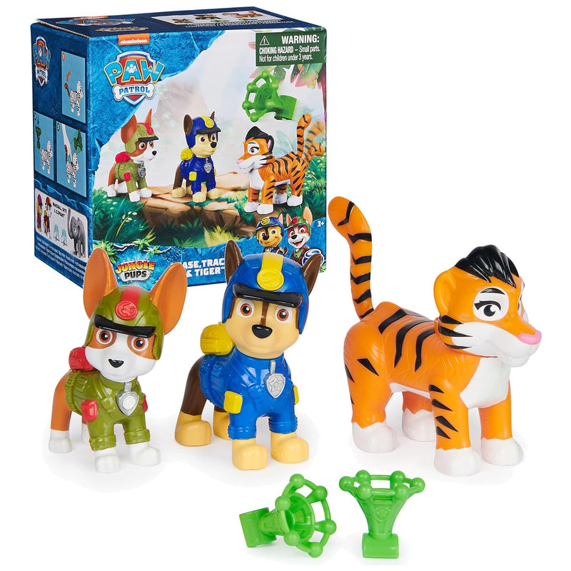 Paw Patrol: Jungle Pups Chase, Tracker & Tiger Action Figures with Projecti