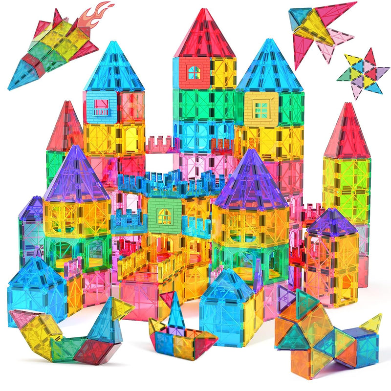 Jasonwell Magnetic Tiles Kids Magnetic Blocks Building Sets 3D Magnet Tile