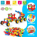 125-Piece STEM Building Toy Kit for Kids Ages 3+ with Model Designs