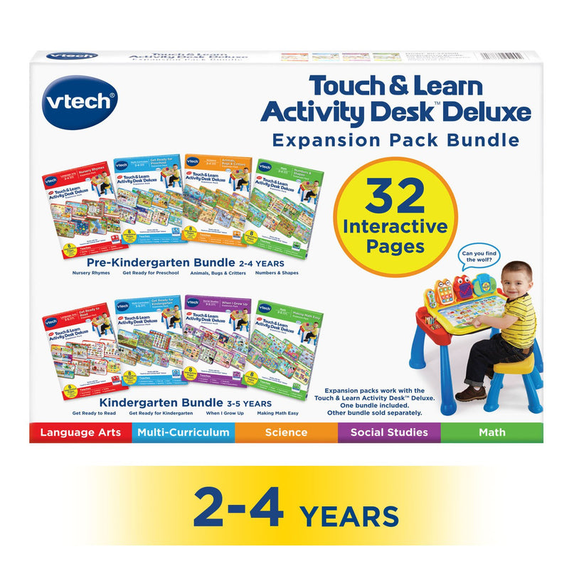 VTech Activity Desk 4-in-1 Pre-Kindergarten Expansion Pack Bundle for Age 2