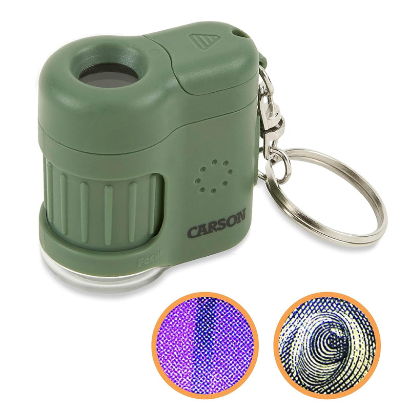 Micromini 20X Led Lighted Pocket Microscope With Built In Uv And Led Flashl