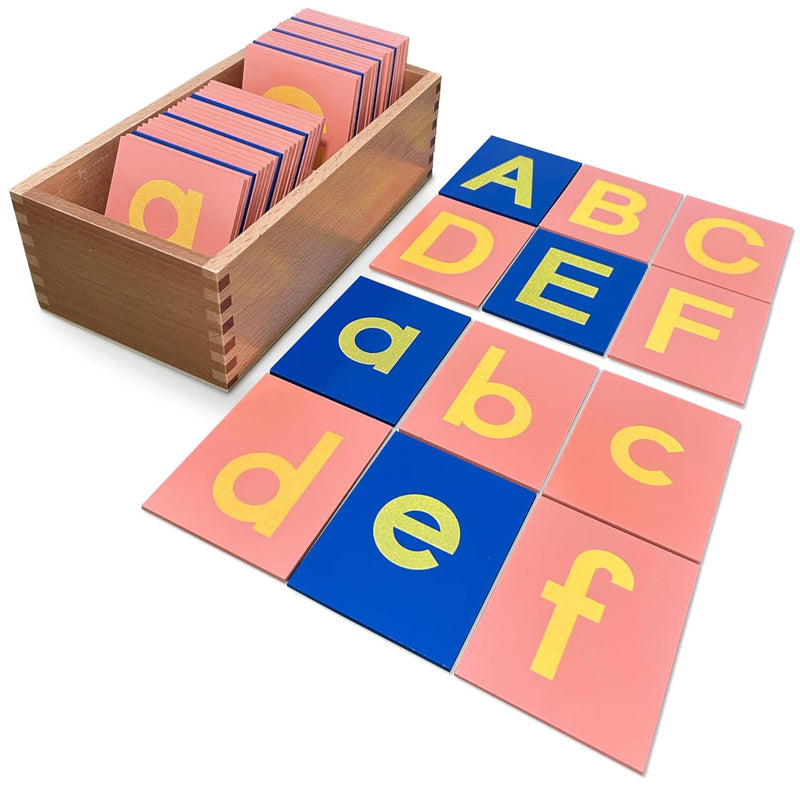 Montessori Sandpaper Letters Lowercase And Uppercase Pp Wood Tiles Vowel Co
