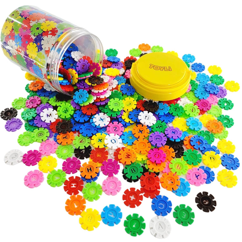 Smart Coins 500 Pieces Interlocking Discs Set, Kids Stem Toys, Kindergarten