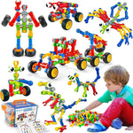 125-Piece STEM Building Toy Kit for Kids Ages 3+ with Model Designs