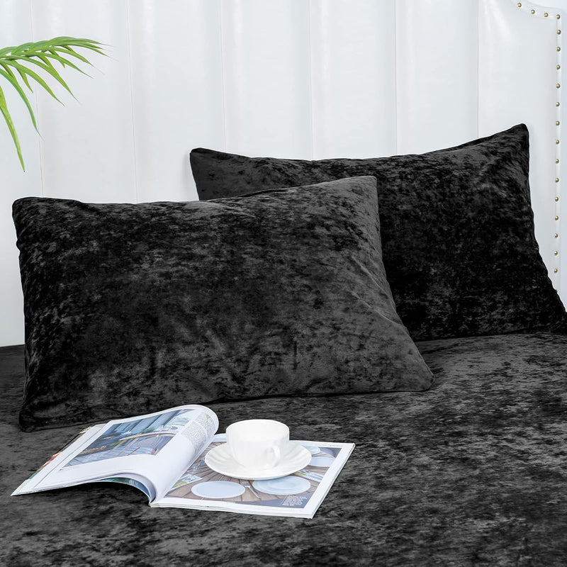 Truly Velvet Pillowcases King Size, No Insert, 2 Pack Ultra Soft Breathable Pi