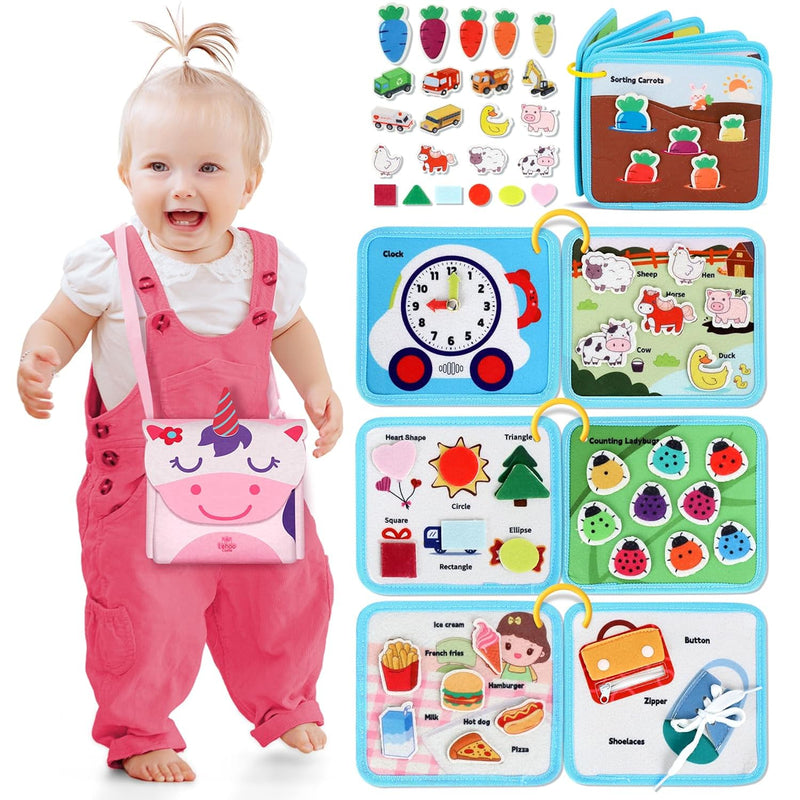 Lehoo Castle Montessori Busy Board for Toddlers 2-4, Busy Book for Toddlers