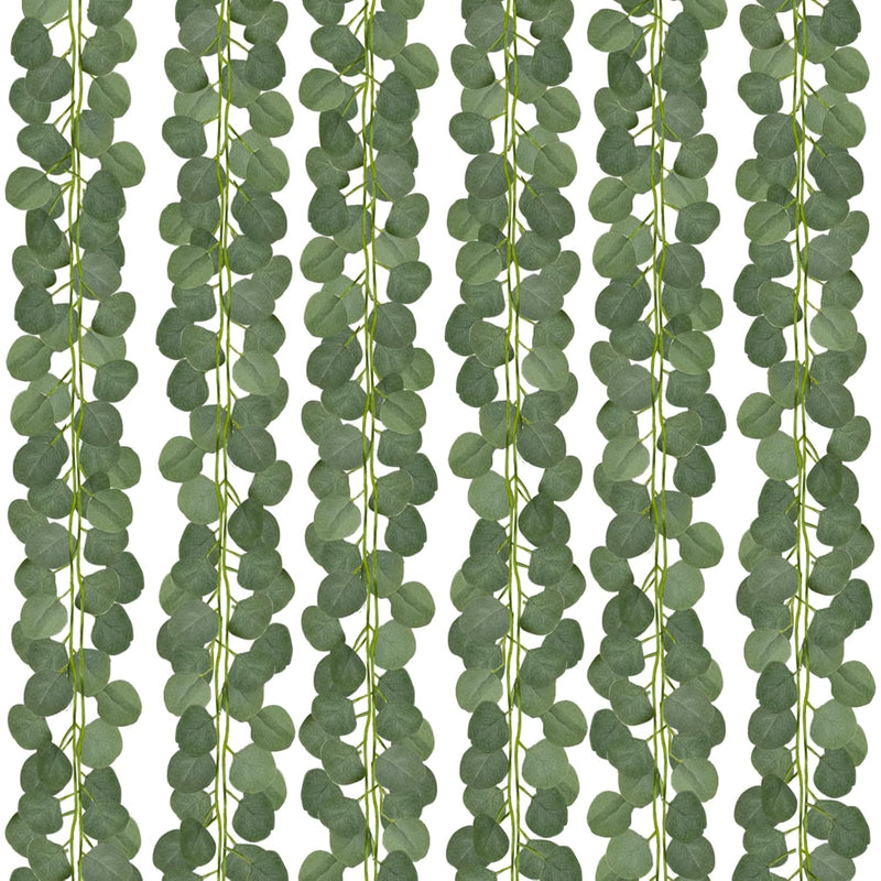 12 Pack Eucalyptus Garland,Artificial Eucalyptus Leaves Table Greenery Garland