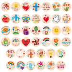 600 Pcs Christian Jesus Stickers, 1 Inch Round Faith Labels for Kids & Crafts