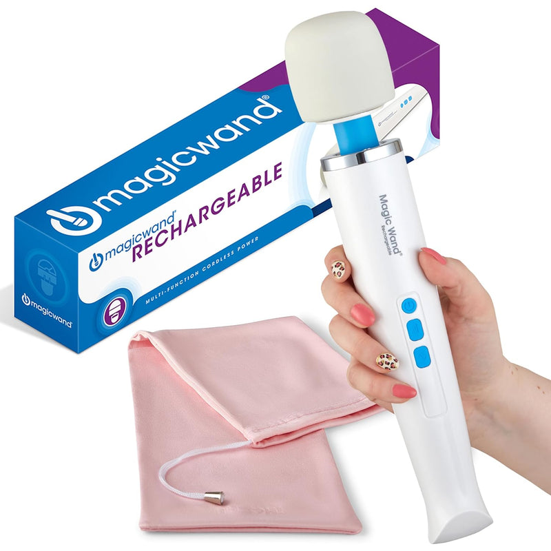 Magic Wand Hitachi Rechargeable Massager - Authentic & Original Cordless Vibratex Magic Wand Vibrating Massager With Free Carry Case
