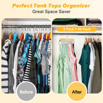 Bra Hanger for Closet, Tank Top Hanger 2 Pack w/20 Hooks Holds 40 Bras, Capacity Foldable Wood Space Saving Hanger, 360°Rotating Closet Organizers and Storage for Dorm & Apartment