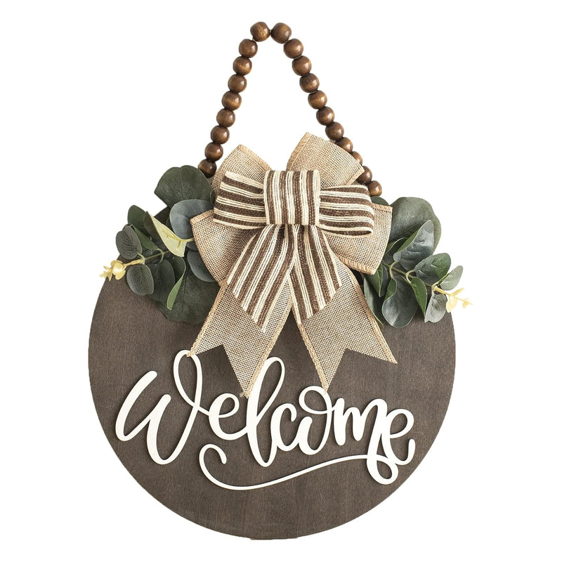 Welcome Sign For Front Door Wreath Decorations For All Seasons Front Porch Dec