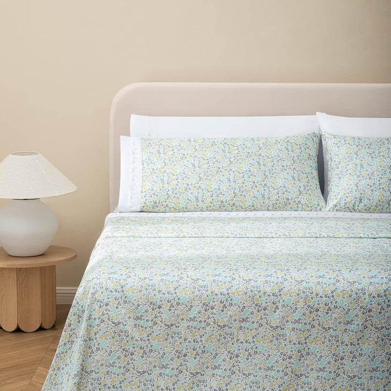 100% Cotton Sheets For King Size Bed, 300 Thread Count Luxury, Extra Soft, Coo