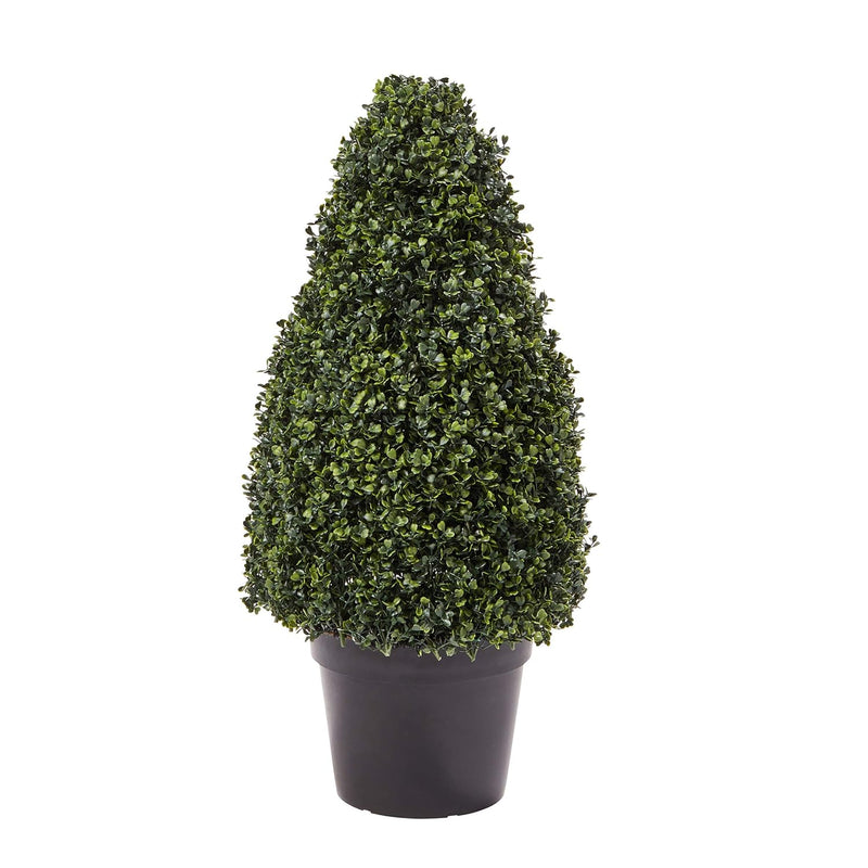 Artificial Boxwood Topiary-36 Tower Style Faux Plant In Sturdy Decorative, R