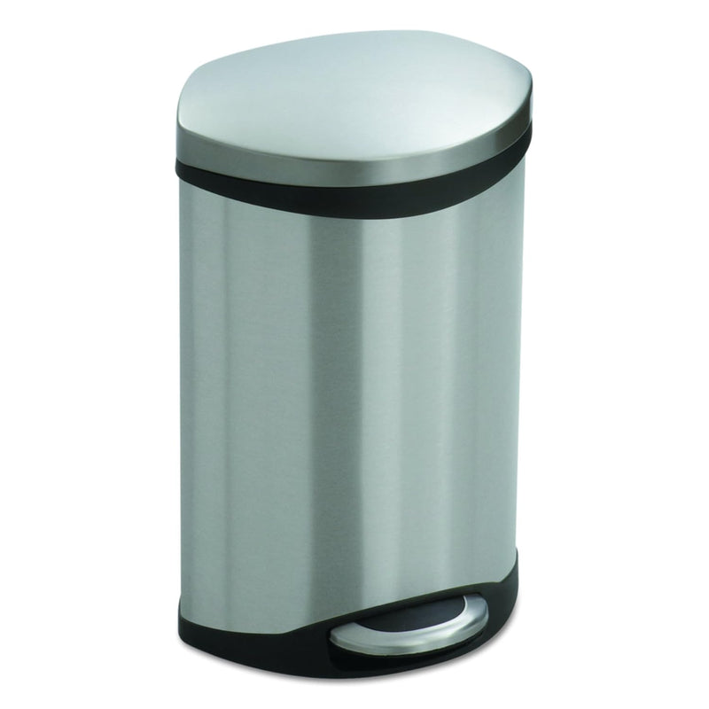 9901Ss Ellipse Step-On Waste Receptacle, 3-Gallon, Stainless Steel, Round