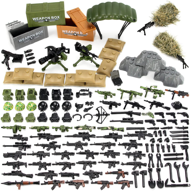 Weapon Pack Military Army Ww2 Toys For Soldier Figures, Swat Team Gear Set