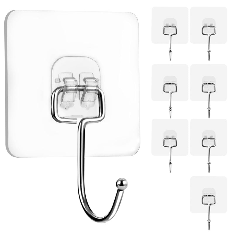 All Purpose Hooks Heavy Duty 22 Lbs Waterproof Adhesive Wall Hooks For Home Offi