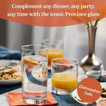 Province Tumbler and Rocks Glass Set, Elegant Drinkware Glasses Set, Tall Drinking Glasses with Modern Lines, Drinking Glasses Set of 16