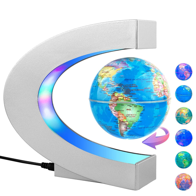 Magnetic Levitating Globe With Led Light, Cool Tech Gift For Men Father Boy