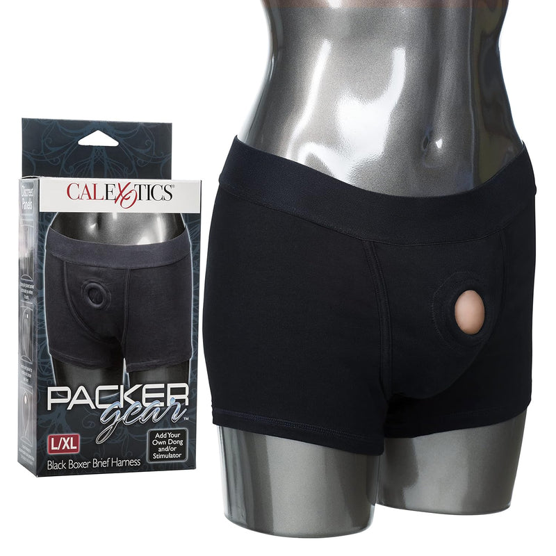 Novelties Packer Gear Black Boxer Brief Harness Large/X-Large, Black