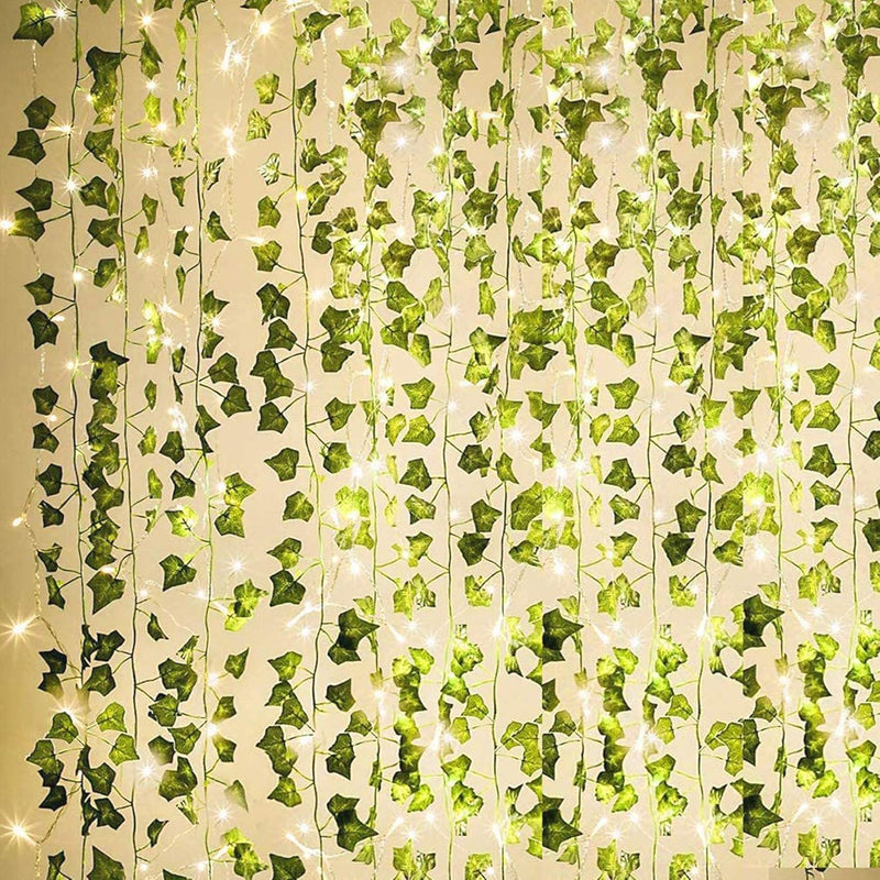 84Ft 12 Pack Artificial Ivy Garland Fake Plants, Vine Hanging Garland With 80