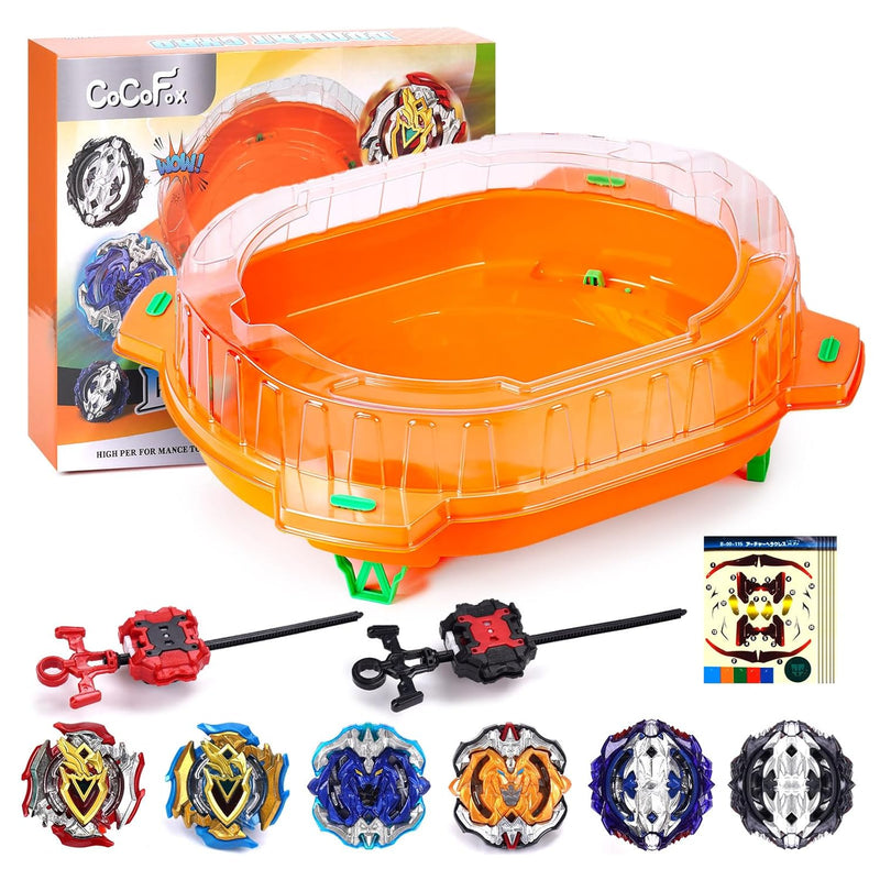 Bey Battling Top Burst Toy Blade Set, 6 Battling Tops 2 Launchers And 1 Sta