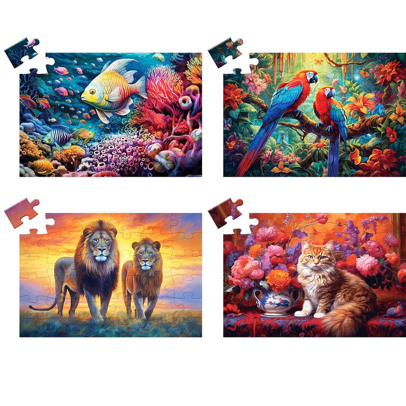 4 Pack 36 Large Piece Puzzles Dementia Alzheimer'S Products And Activities