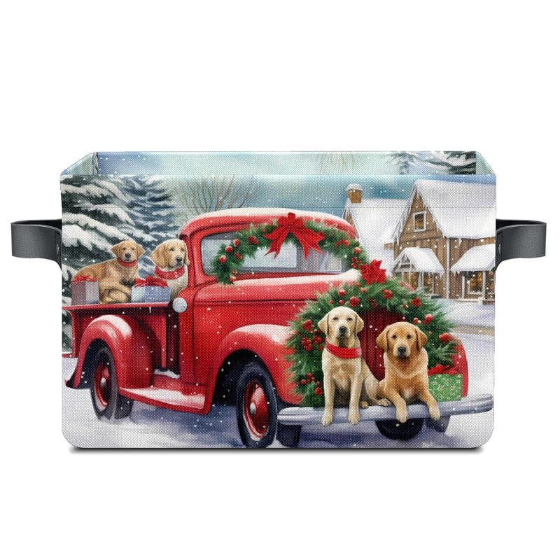 Christmas Truck Storage Basket Dog Storage Boxes Waterproof Christmas Tree Snowf