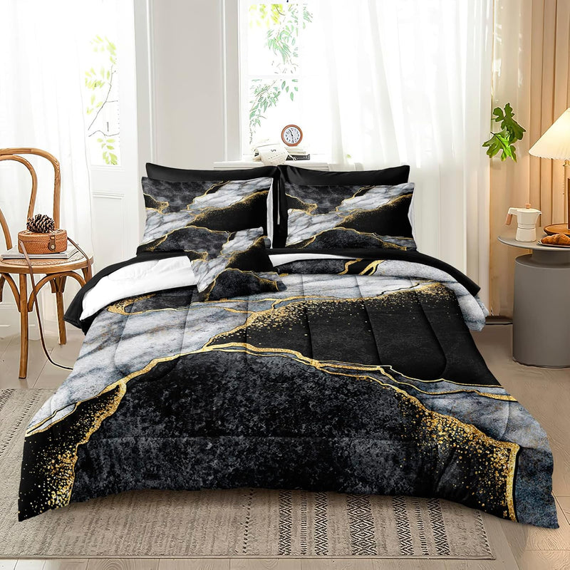 Marble Comforter Set King Size Black Marble Comforter Bedding Set Black White