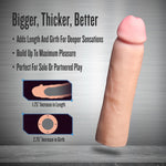Blush Performance Magnum Xtender 9" Penis Sleeve, Adds 1.75” Length & 2.75” Girth - Realistic Cock Sleeve Extender Sheath, Soft X5 Plus Tpe Ribbed Fit, Body-Safe - Adult Sex Toy For Men - (Beige)