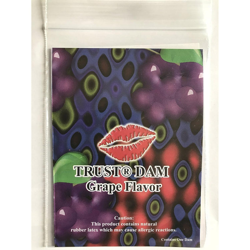 Latex Dams Dental Dams Grape Flavor 12 Count