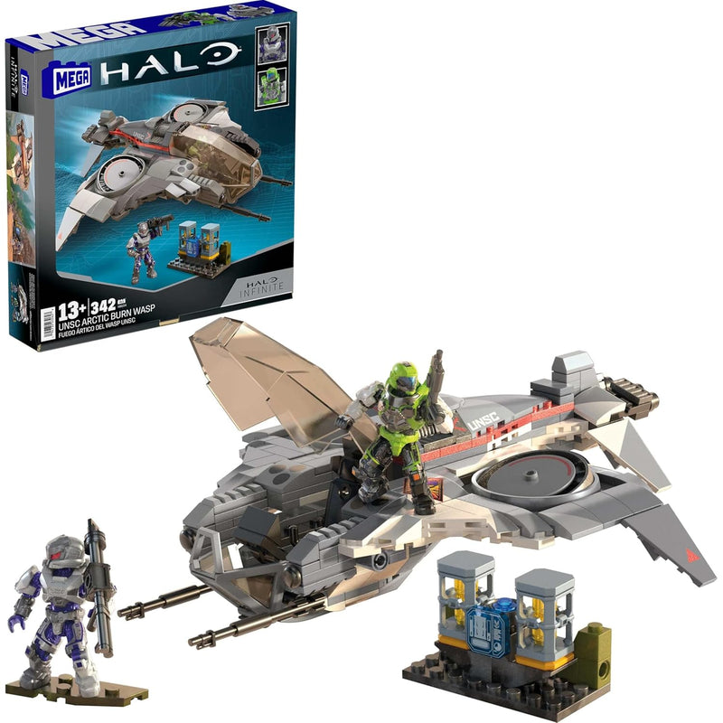 Halo Action Figure Building Toy, Unsc Arctic Burn Wasp With 342 Pieces And